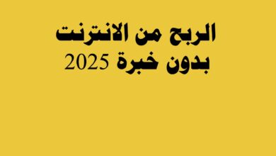 الربح من الانترنت بدون خبرة 2025