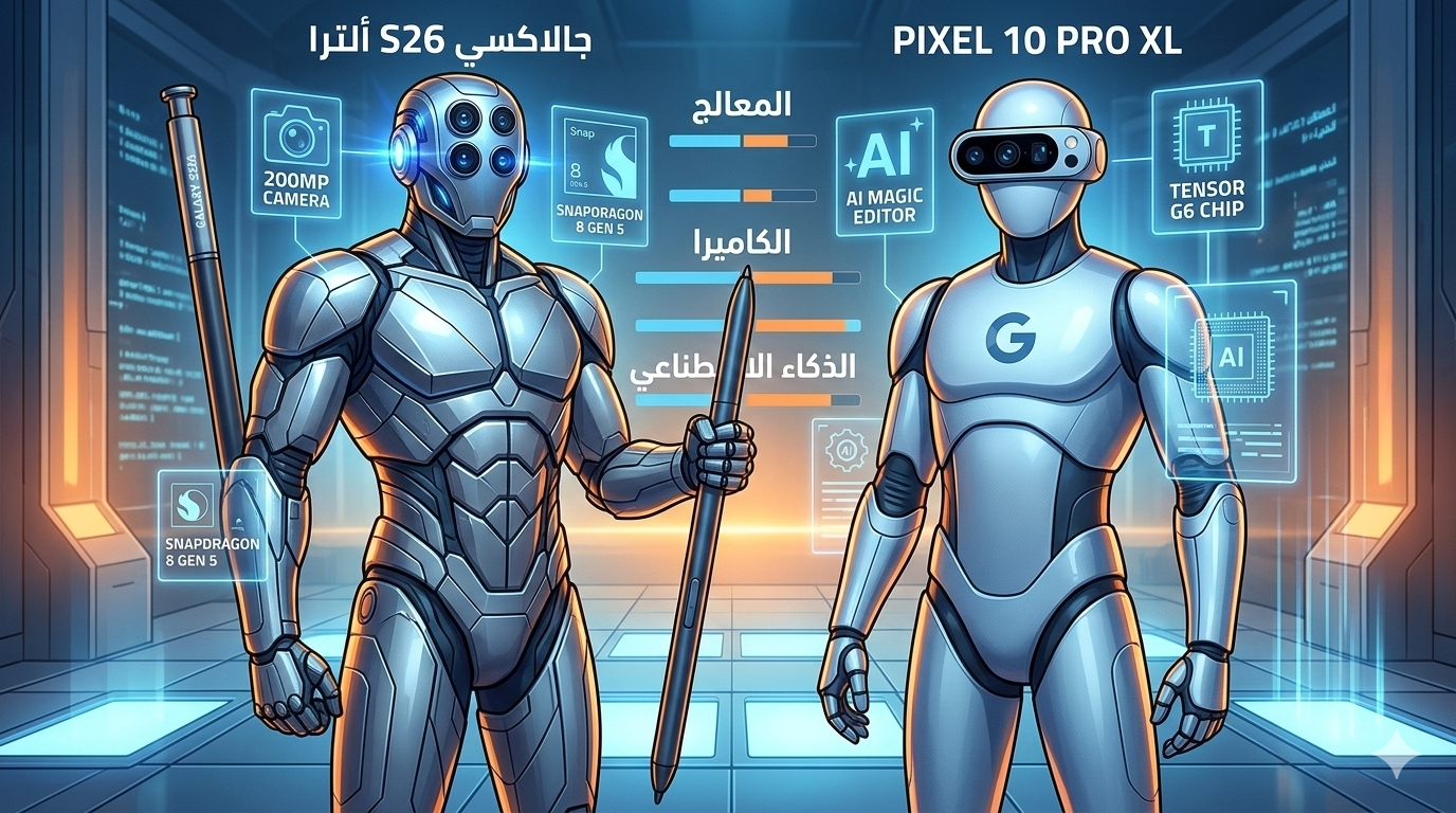 مقارنة Galaxy S26 Ultra و Pixel 10 Pro XL: ايهما الأفضل في 2026