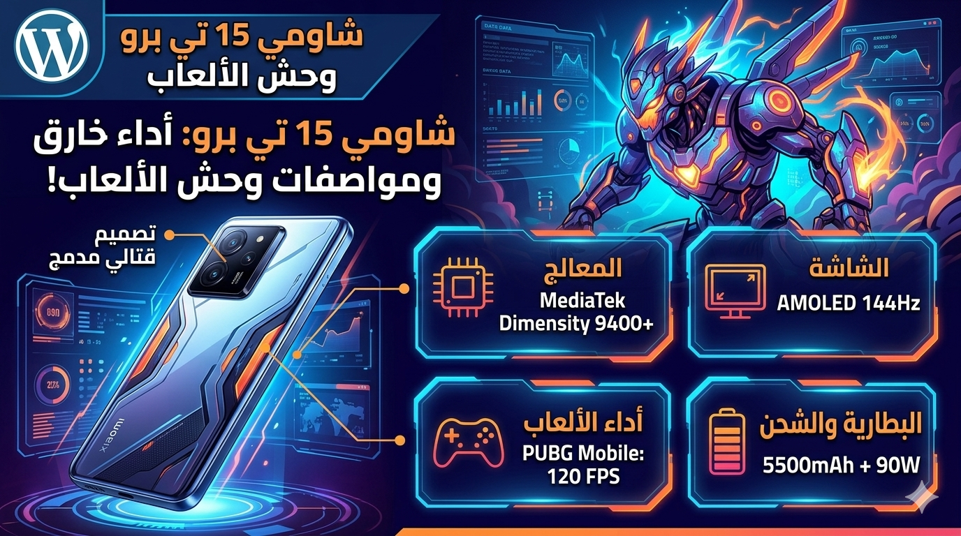 مواصفات شاومي 15 تي برو وحش الالعاب