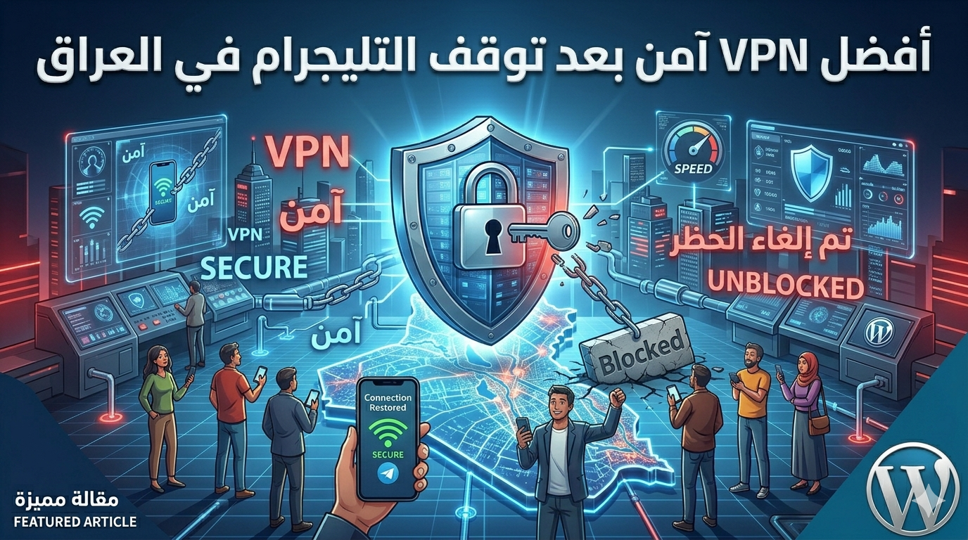 أفضل VPN آمن بعد توقف التليجرام في العراق